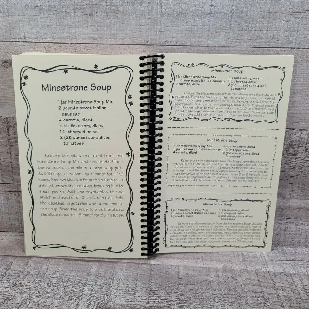 Mason Jar Recipe Book Gifts in a Jar Create Soup Mix Winter Holiday Gifts